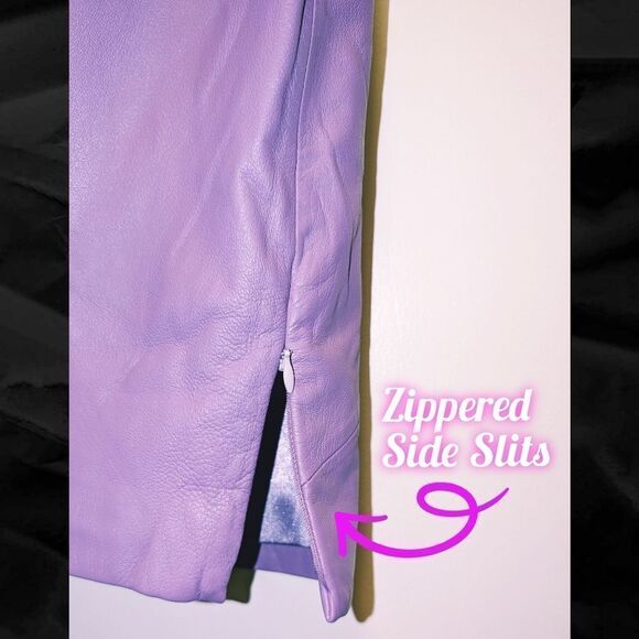 TR Vintage Wilson’s leather Pelle Studio Lavender Leather Skirt - EUC - Picture 3 of 9